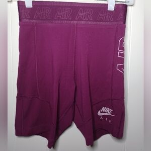 NIKE AIR WOMEN'S HIGH RISE BIKE SHORTS SANGRIA/PLUM